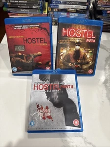 Hostel Trilogy Parts I, II & III (Hostel 1-3) Blu-Ray Set Collection Free Ship - Imagen 1 de 8