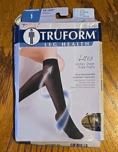 Truform XL Medical Compression Socks 15-20 mmHg Nude Knee High Closed Toe - Picture 1 of 3