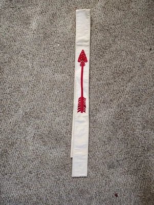 VINTAGE BOY SCOUTS ORDER OF THE ARROW OA SASH EMBROIDERED SNAP 54 .5" - Image 1 of 3