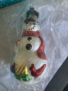 Neu mit Etikett Christopher Radko COUNTRY GENTLEMAN Schneemann Weihnachtsschmuck Kardinäle - Bild 1 von 10