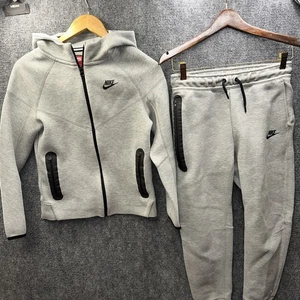 Boy's NIKE Tech Fleece Full Zip Hoodie & Jogger Sweatpants Set size L - Picture 1 of 12