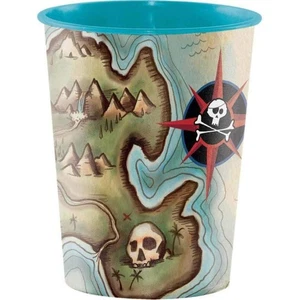 Pirates Map Plastic Favor Cup 16oz - Picture 1 of 1