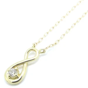 VENDOME Aoyama Infinity 18K Yellow Gold Necklace Diamond 0.03ct /293899 - Imagen 1 de 7