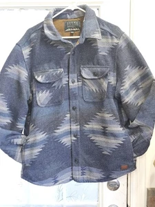 Jachs Herren Hemdjacke gemustert Wollmischung komplett gefüttert blau Größe L - Bild 1 von 13