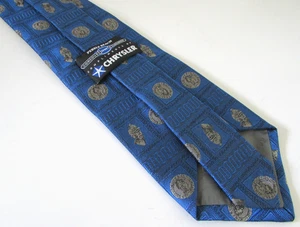 Corbata de seda Robert Talbott 1998 Pebble Beach Concours azul Chrysler monedas romanas - Imagen 1 de 7