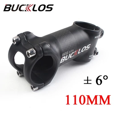 Fibra de carbono + vástago de manillar de aluminio 31,8 mm bicicleta de carretera/montaña ±6°/17 60-120 mm Foto 1 de 4