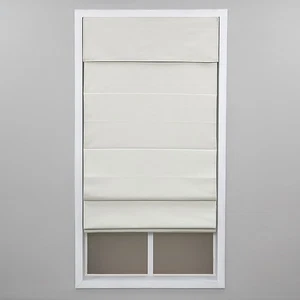 allen + roth Roman Shade PAIR 23x64 Cream Room Darkening Cordless - Picture 1 of 12