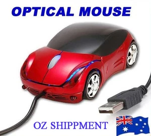 Optical USB Mouse Super Cool LED 3D Ferrari Car Shape for PC Laptop - Picture 1 of 1