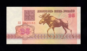 F.C. BIELORRUSIA BELARUS , 25 RUBLOS 1992 , S/C ( UNC ) , P.6 . - Imagen 1 de 2