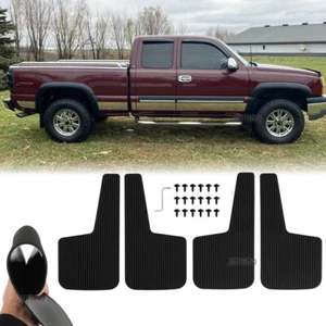 4 piezas guardabarros protector contra salpicaduras guardabarros de goma para Chevy Silverado 1500 2500 3500 - Imagen 1 de 14