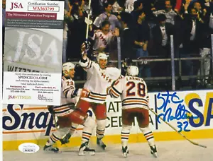 STEPHANE MATTEAU NEW YORK RANGERS JSA AUTHENTIFIZIERTE AKTION SIGNIERT 8X10 - Bild 1 von 1