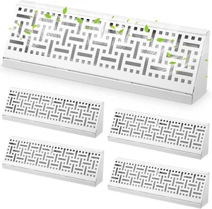 4 Pcs 15 Inch Baseboard Diffuser Register (Duct Opening Size), White Vent Cov... - Picture 1 of 7