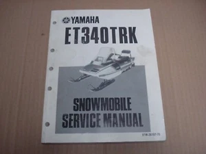 Yamaha ET340TRK 1986 moto de nieve manual de servicio - Imagen 1 de 2
