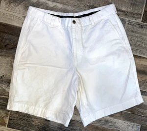 Pantalones cortos chinos blancos para hombre Brooks Brothers talla 34 entrepierna 9 pulgadas 100 % algodón - Imagen 1 de 9