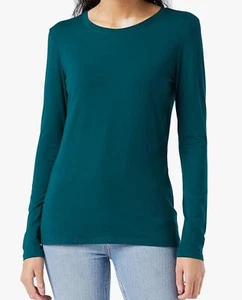 A New Day Womens Long-Sleeve Shirt, Size 3X, Round Neck Teal- NEW - Picture 1 of 5