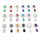 Crystal Water Droplets Sewing Button Alloy Rhinestone Pendant Scrapbooking