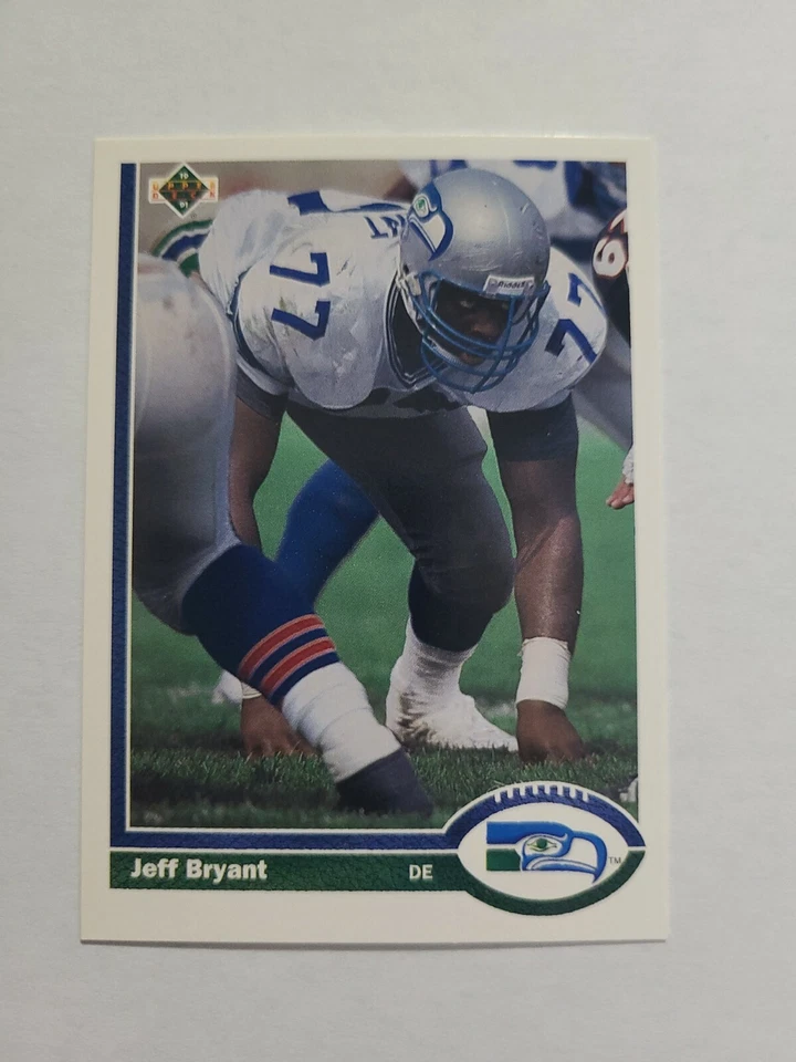 JEFF BRYANT  1991 UPPER DECK FOOTBALL CARD # 338 E1466 - Image 1 of 1