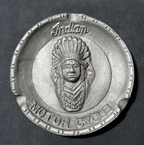 Indian Head Motocicleta Aluminio Cenicero Cerveza Soda Motociclista WHISKY NIÑAS Cigarro - Imagen 1 de 3