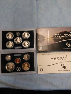 2017 U.S. Silver Proof 10 Coin Set *Mint Condition w/Box + COA  - Image 1 of 3