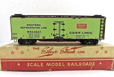 HO Silver Streak SS-408 Pro-Built 1930'S Green Bay & Western Reefer Low Ship - Image 1 of 4