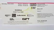 2 x Wanda 29.02.2020 Olympiahalle München - Top Sitzplätze Block S1