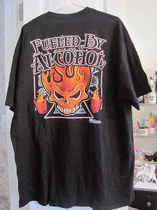 Gildan T Shirt Herren 2X Totenkopf Fueled by Alcohol Rum Runnerz Tulsa Oklahoma - Bild 1 von 5