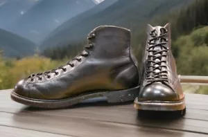 Stivali Red Wing 2995 Lineman neri in pelle retan US 8D stringati made in USA - Foto 1 di 10