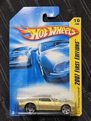 2007 Hot Wheels #16 New Models 16/36 '70 PONTIAC FIREBIRD Gold Variant w/Pr5 Sp - Image 1 of 2