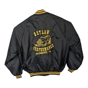 Vtg WestArk Outlaw Performance Avonmore PA Embroidered Racing Jacket Men's Sz L - Picture 1 of 11