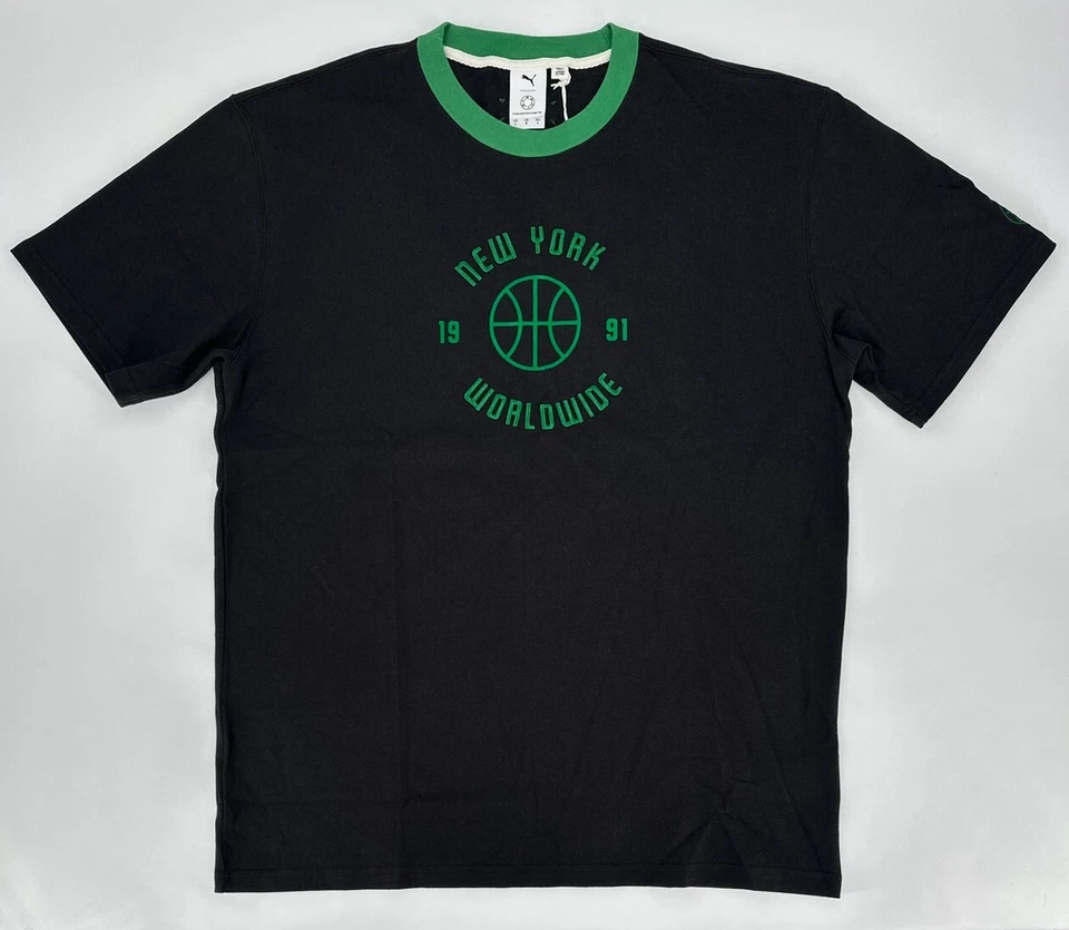 Puma X Rhuigi New York Worldwide Black Graphic T-shirt Men’s Size Large 53951001