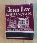 Vintage Matchbook John Day Rubber &amp; Supply Co. Omaha Nebraska Industrial Farm NE