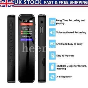 Grabadora de voz digital de 0-128 GB dictáfono reproductor de MP3 grabación activada por voz - Imagen 1 de 40