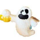 Bark Halloween Dog Chew Toy Crinkle Squeaker Ghost Beer Sheet Faced Plush NWT