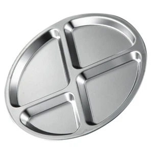 Grid Plate with Dividers Serving Platters and Trays Portion Control - Picture 1 of 12