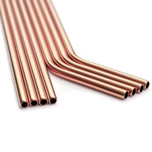 Set cannucce per bevande in rame, cannucce per bevande in rame ecologiche ed eleganti, bar - Foto 1 di 12