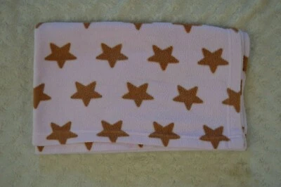 Manta de bebé con estampado de estrellas de brotes de frijol de seguridad rosa marrón brote de frijoles Foto 1 de 4