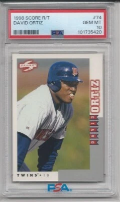 1998 Score R/T David Ortiz Rookie PSA 10 RT74 - Image 1 of 2