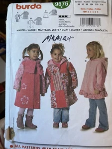 Cute Burda Sewing Pattern 9676 Size 18 months-6 Cut and Complete - Picture 1 of 1