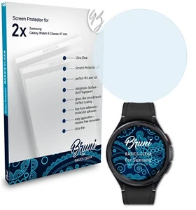 Bruni 2x Protecteur d'écran pour Samsung Galaxy Watch 6 Classic 47 mm - Photo 1 sur 3