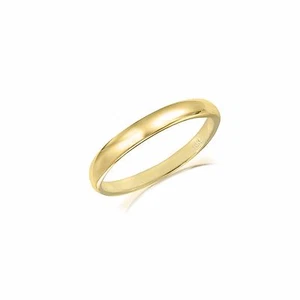 14K Solid Yellow Gold Regular Fit Plain Wedding Band Ring 2mm Size5-13 Women Men - Picture 1 of 2