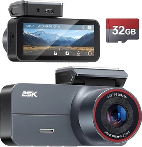 Dash Cam 2.5K QHD, 3.39" IPS Dash Camera for Cars with 32GB Card, 160°Wide - Picture 1 of 8