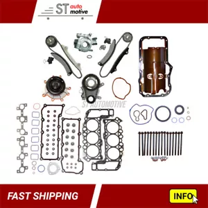 Fit 02-03 Dodge Jeep 3.7L V6 Engine Gasket Set Head Bolts Timing Water Oil Pumps - Picture 1 of 1