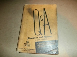 Vintage 1957 Uncle Frank Questions & Answers Motorcycle Manual Floyd Clymer - Picture 1 of 23