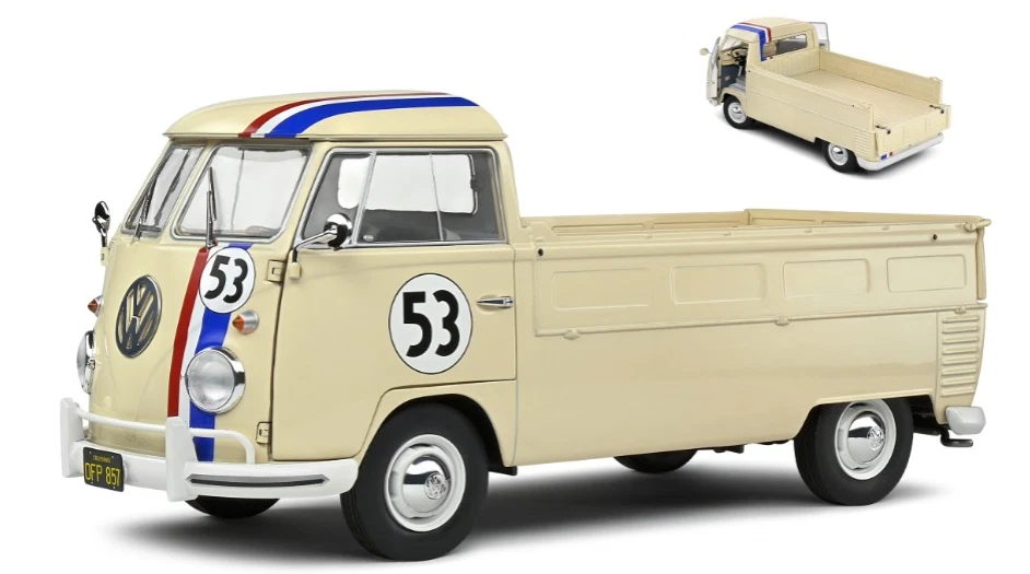 VOLKSWAGEN T1 PICKUP RACERS N.53 1950 HERBIE 1:18 SOLIDO' S1806708 - Immagine 1 di 1