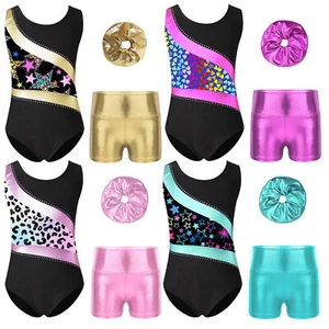 Girls Set Sparkly Clothes Adorned Outfit Jumpsuit Bodysuit Fake Diamonds Dance - Picture 1 of 53