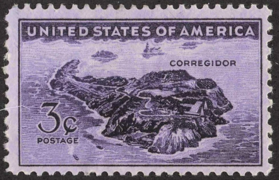 US #925 3¢ Corregidor, Manila Bay 1944 MH - Image 1 of 1