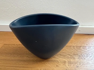 Übertopf blau rauchblau oval Pflanzschale Keramik - Bild 1 von 2