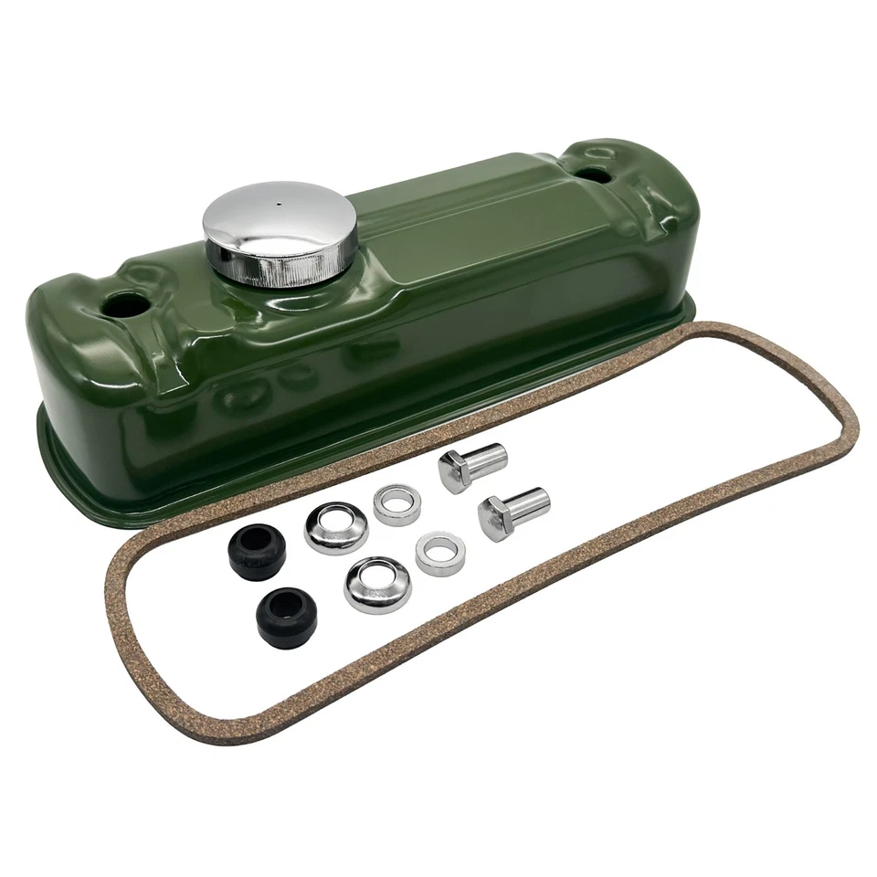 New Stamped Steel Valve Cover for MG Midget 1958-1974 W/ Chrome + Fitting Kit - Image 1 of 3