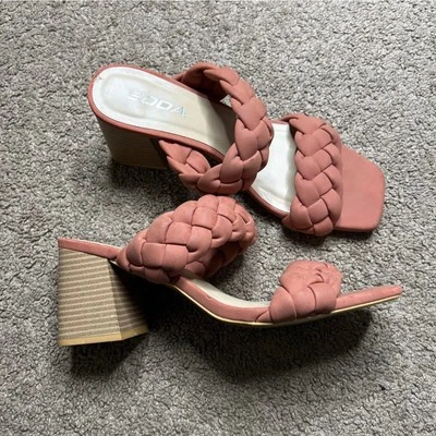 Sandalias de tacón trenzadas naranja soda talla 8,5 para mujer  Foto 1 de 4