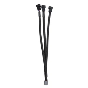 4 Pin 1 to 3 Way Cooling Fan Water Cooler PWM Splitter Adapter Power Cable Hub M - Photo 1/9